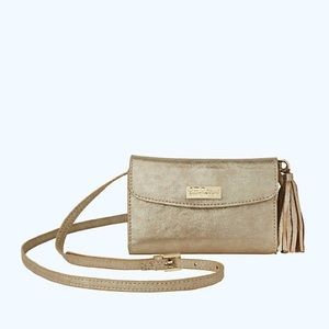 Lilly Pulitzer Gold Bahama Crossbody Bag 🤍 NWOT